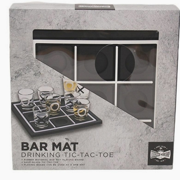Bar Mat Drinking Game Tic Tac Toe Nwt - Picture 3 of 3